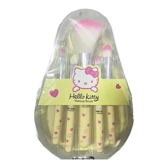 Hello Kitty Makeup Brush Set - Yellow or Blue (Pick One) - Picture 3 of 5